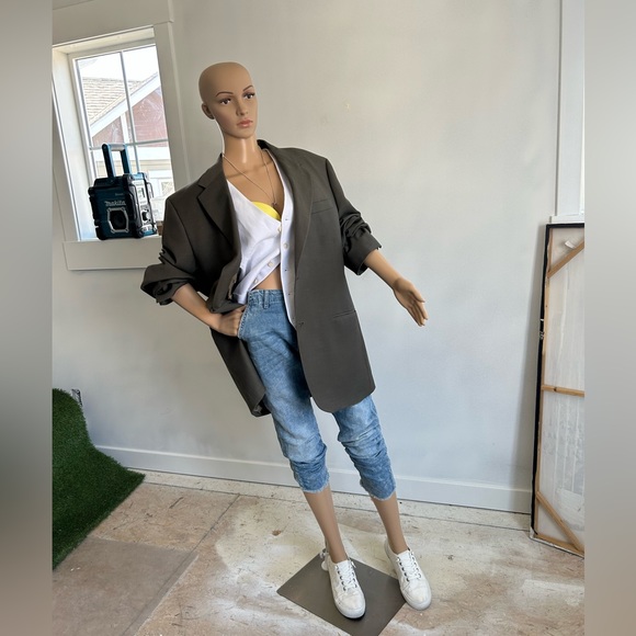 Blazer, Green, Oversized, - Picture 2 of 12